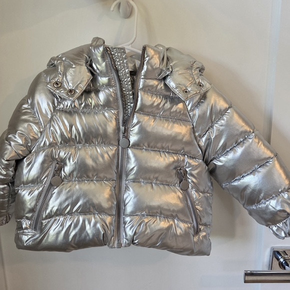 Stella McCartney Kids Metallic Foil Puffer Jacket